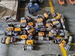 Large Lot of Pneumatically Actuators with Valves
