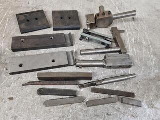 Assorted Lathe Accesories, Turning Steel, & More