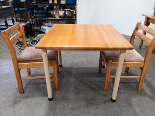 Cafe Table and 2x Chairs Set