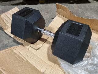 47.5kg Hex Rubber Dumbell by XLR8