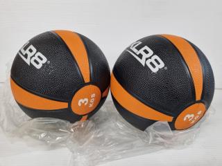 2x XLR8 3kg Medicine Balls, New