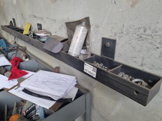 Heavy Steel Wall Mounted Parts Bin Rack