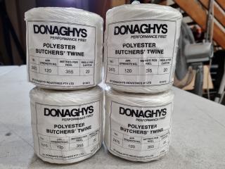 Donaghys Polyester Butchers Twine, 4x 355m Rolls