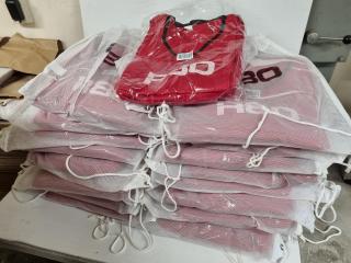 170x R80 Red Mesh Training Bibs, Size L