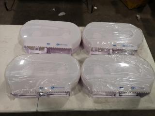 4x Pacific Hygiene Commercial Restroom Toilet Paper Roll Dispensers