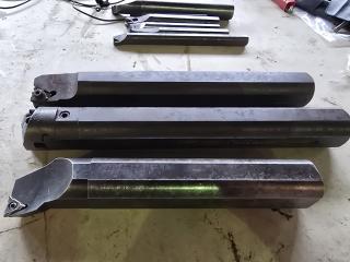 3 x Large Lathe Boring Bars 