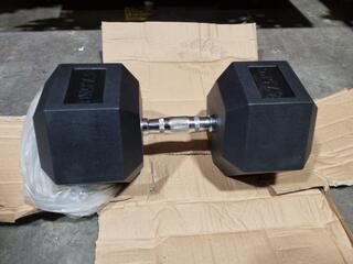 47.5kg Hex Rubber Dumbell by XLR8