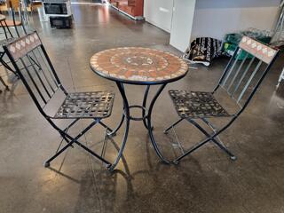 Stylish Classic Cafe Table w/ 2x Chairs Set