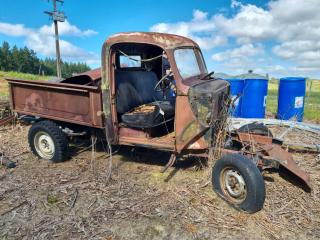 Assorted Vintage Ford Jailbar Truck Frames and Components