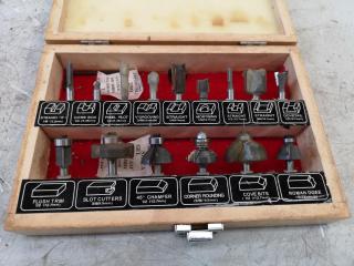15-Piece Wood Router Corner Edging Cutting Bit Set w/ Case