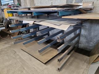 Heavy Steel Sheet Material Storage Rack w/ Contents