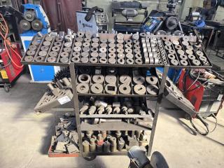 Large Mobile Rack of Punch Tooling