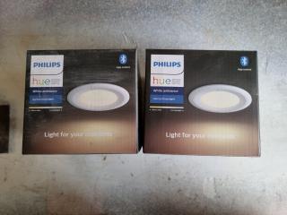 2x Philips Hue Bluetooth Garnea Downlights