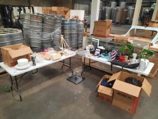 Large Assortment of Hair Dressing Supplies/Stationary & Decor