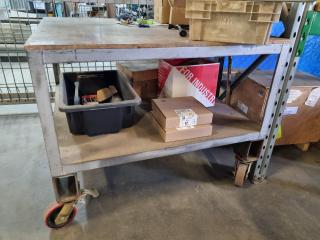 Heavy Duty Square Mobile Table Workbench Trolley