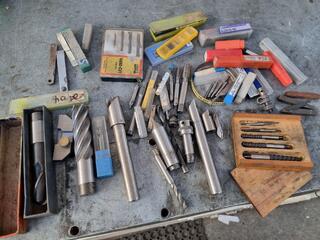 Assorted End Mills, Drills, Taps, & More