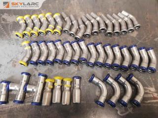 Box of New Press Fit Stainless Pipe Fittings