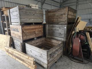 10 x Wooden Apple Bins
