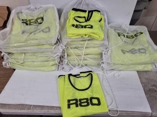 148x R80 Yellow Mesh Training Bibs, Assorted Sizes