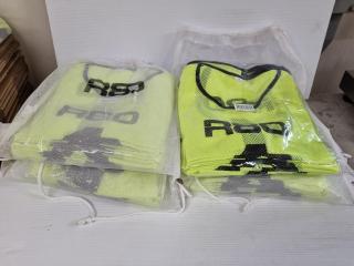60x R80 Yellow High Vis Numbered Bibs, Size XL