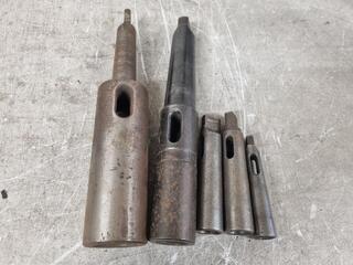 5x Assorted Morse Taper Drill Sleeves