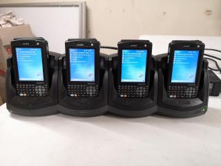 4x Symbol MC50 Mobile Handheld Computers w/ Charging Cradle
