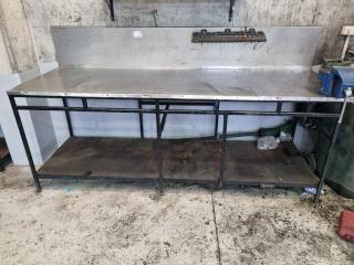 Workbench w/ Stainless Steel Top + Vice