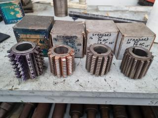 4 x Gear Hobber Cutters