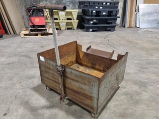 Workshop Scrap Metal Shavings Trolley Bin