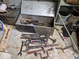 Antique Tool Box and Tools 