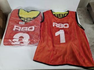 23x R80 Numbered Reversable Team Bibs, Size XL