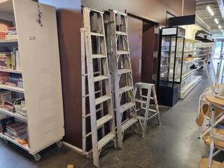 3x Aluminum Step Ladders
