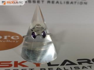 Double Marquise Cut Stack Ring | Amethyst Purple | MJJ for ORE