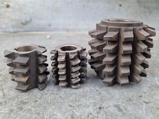 3x Assorted Gear Hobs