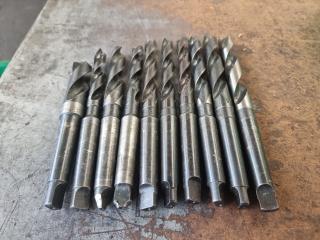 10 Assorted Morse Taper (MT2) Shank Drills