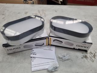 2x Hugo Lighting Outdoor LED 6W Wall Lights, New