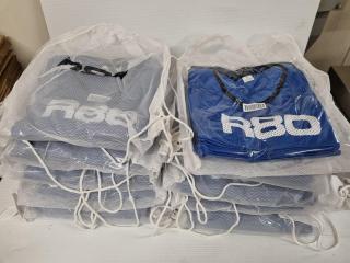 100x R80 Blue Mesh Training Bibs, Size S