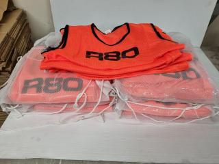 67x R80 Orange Mesh Training Bibs, Size S