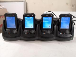 4x Symbol MC50 Mobile Handheld Computers w/ Charging Cradle