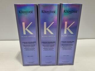 Kerastase Blond Absolu Hydrating Oil Concentrate, 3x 75mL Bottles