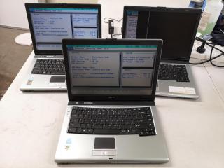 3x Acer TravelMate 2400 Laptop Computers