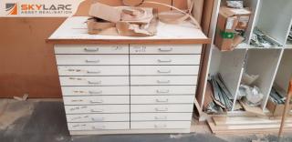 18 Drawer Cabinet of Veneer Paper Tape