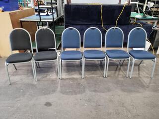 6x Stacking Office Chairs