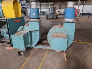 2 x Large Blowers on Stand