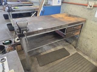 Workbench with Vice