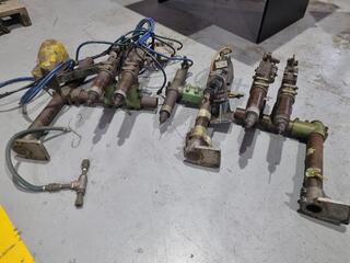 6x Desoutter Air Drill Spindle Assemblies w/ Mounts