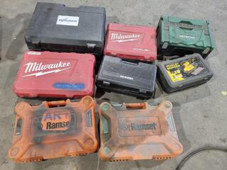 8x Assorted Empty Power Tool Cases