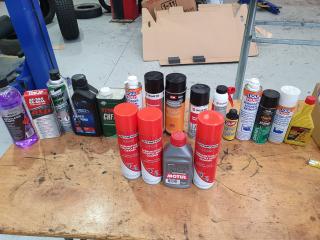 Assorted Automotive Fluids, Cleaners etc