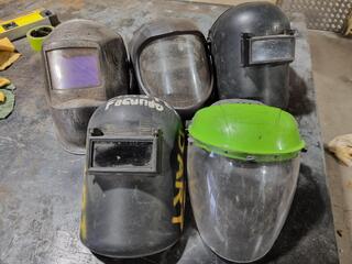 5x Assorted Welding & Grinding Masks