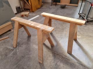 Pair of Wooden Saw Horses